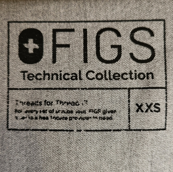 Figs Casma Three-Pocket Scrub Top size XXSmall in Heathered Grey - Picture 4 of 6